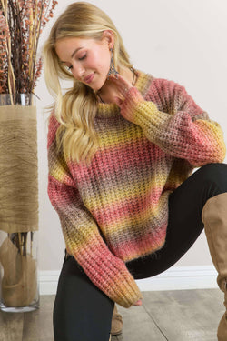 Image of CESW2485 - MULTI STRIPE SWEATER