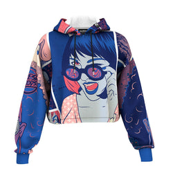 Image of Wink Wink Cropped Hoodie