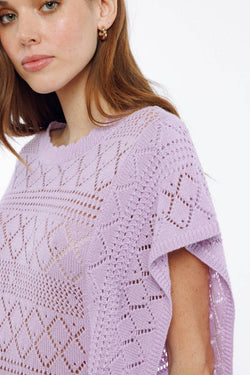 Image of Crochet style knit top - PANAJ