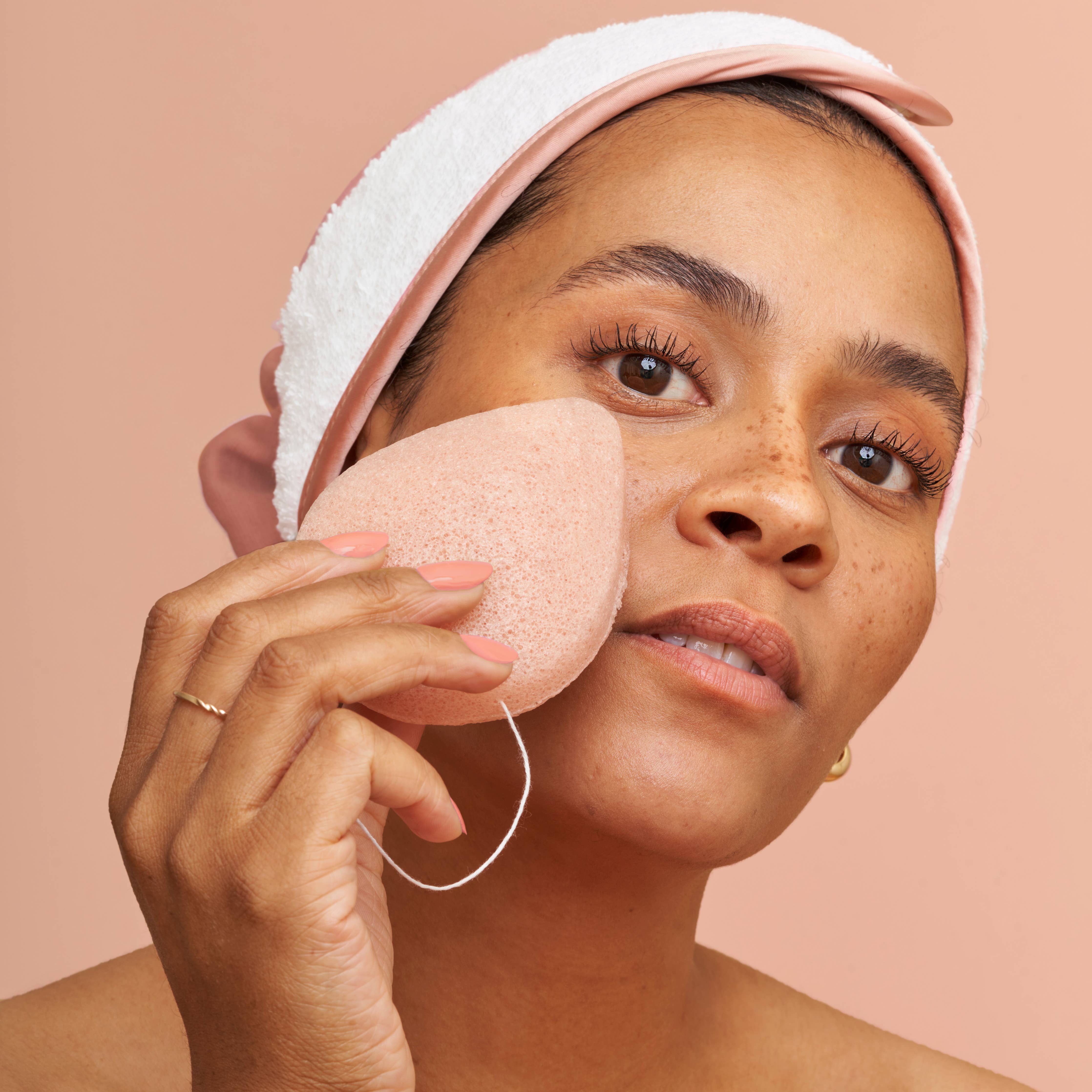 Package-Free Konjac Sponges - Rose Flower