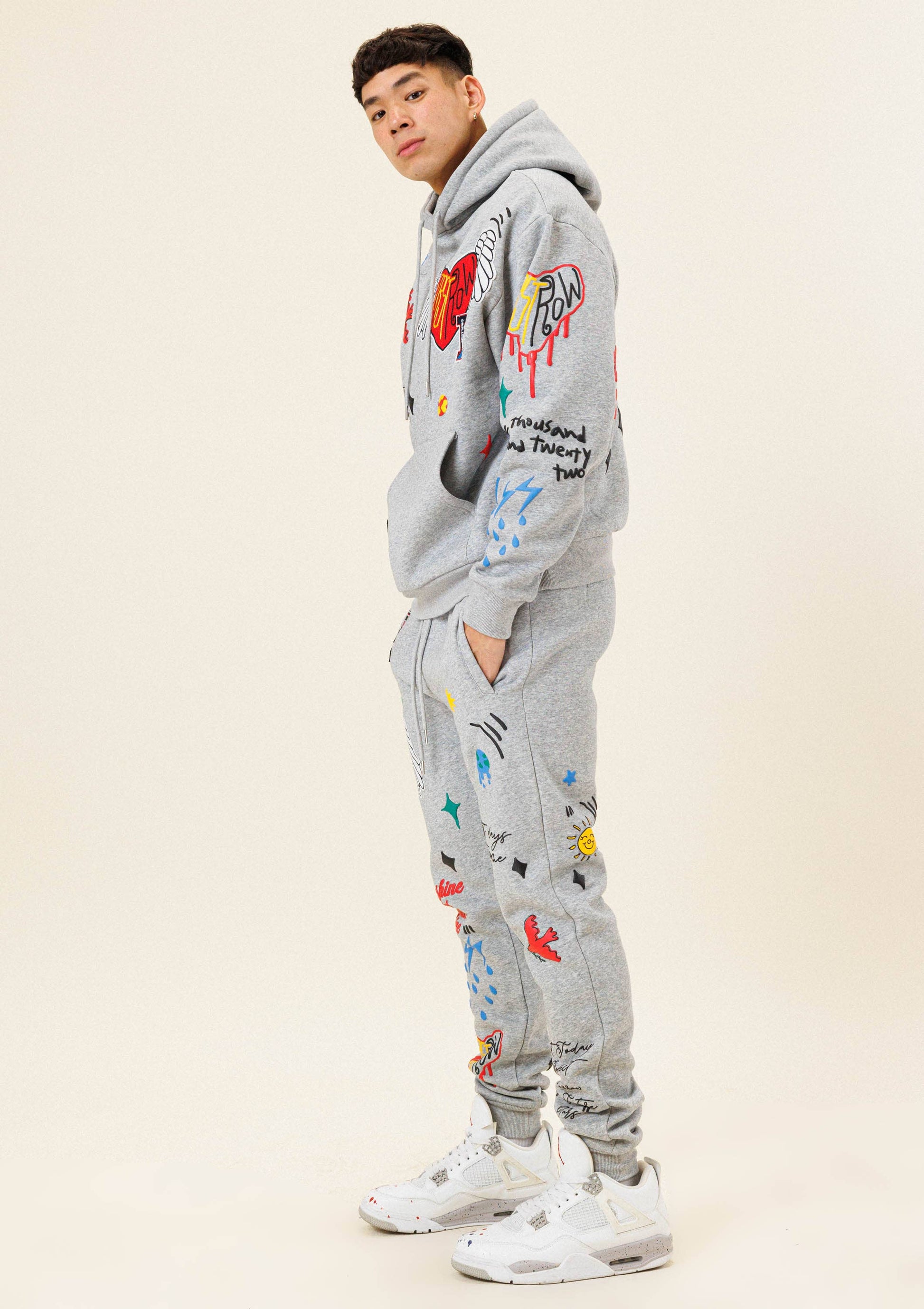 ALL OVER EMBROIDERED JOGGER