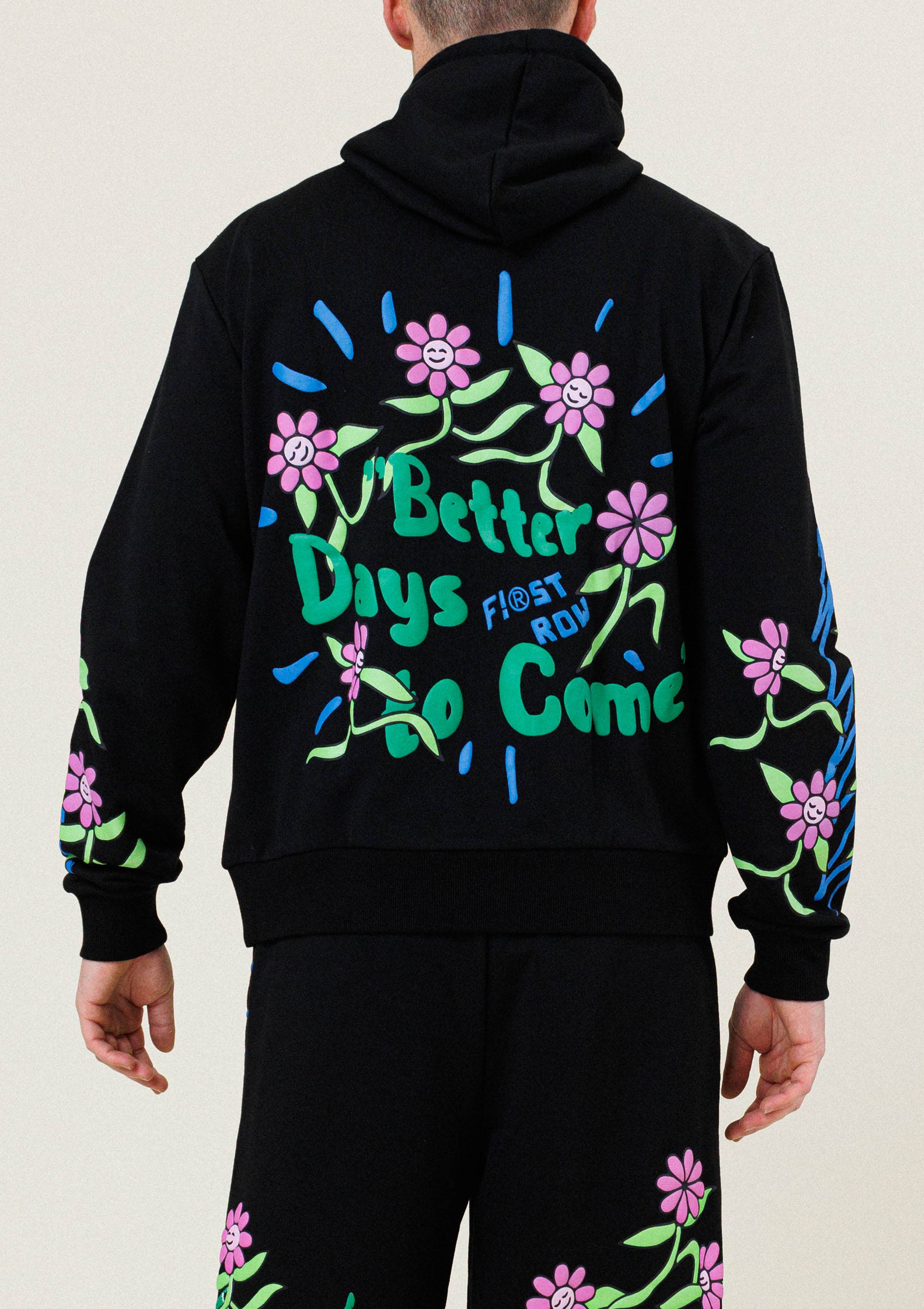 FLOWER GRAPHIC TERRY PULLOVER