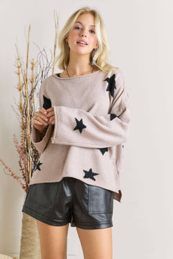 Image of CESW2562 - STAR OVERSIZE SWEATER