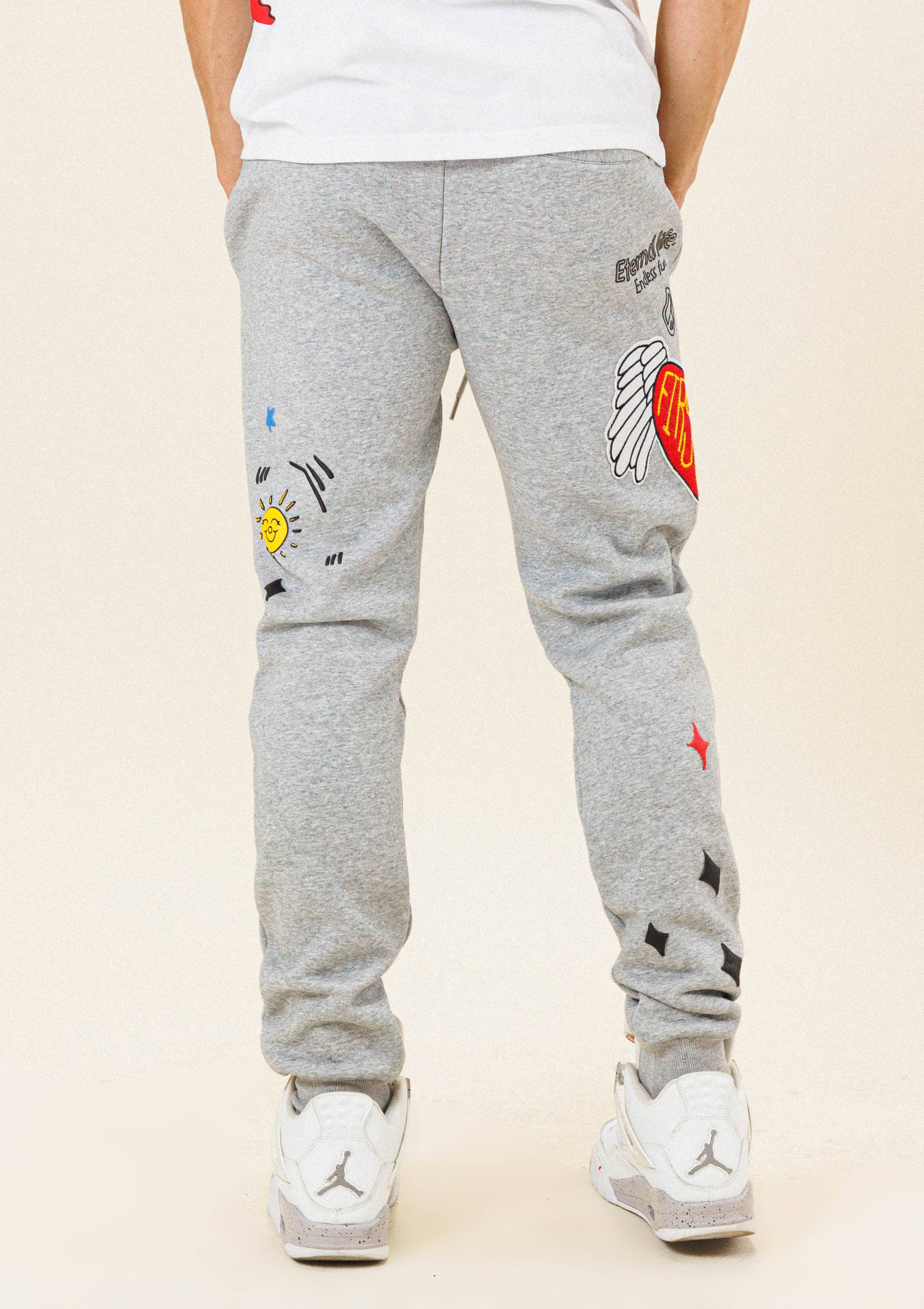 ALL OVER EMBROIDERED JOGGER