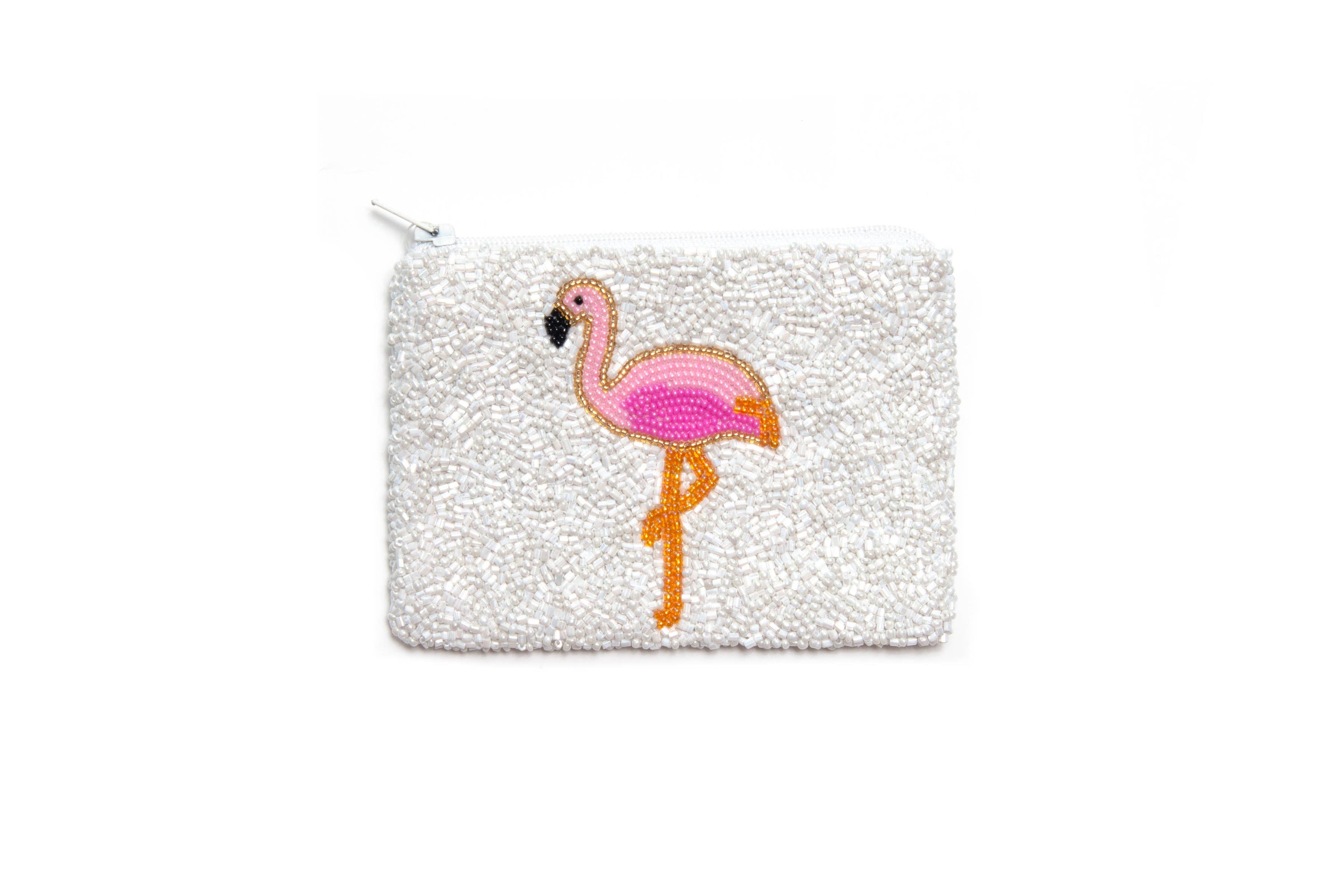 SCP-1433 - Flamingo Beaded Women's Coin Purse