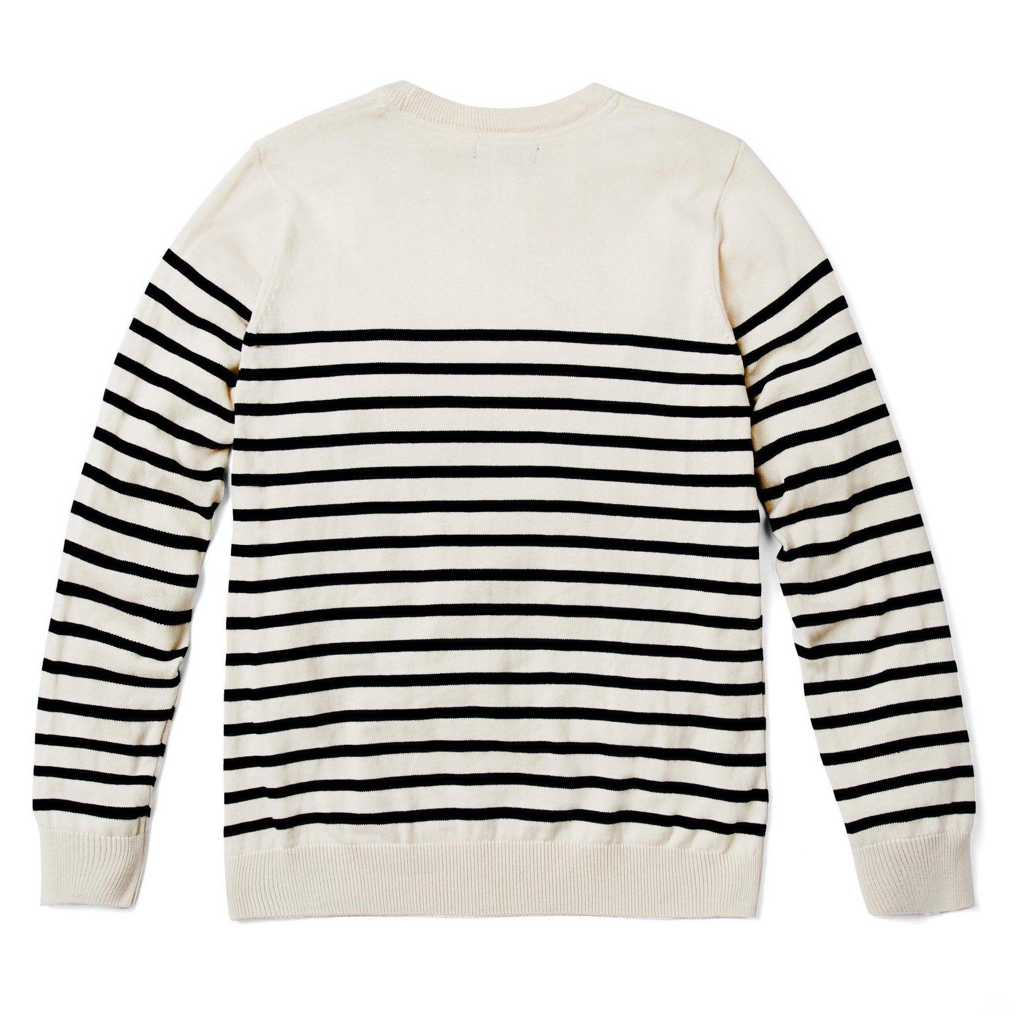 Mens 100% Cotton Striped Breton Sweater