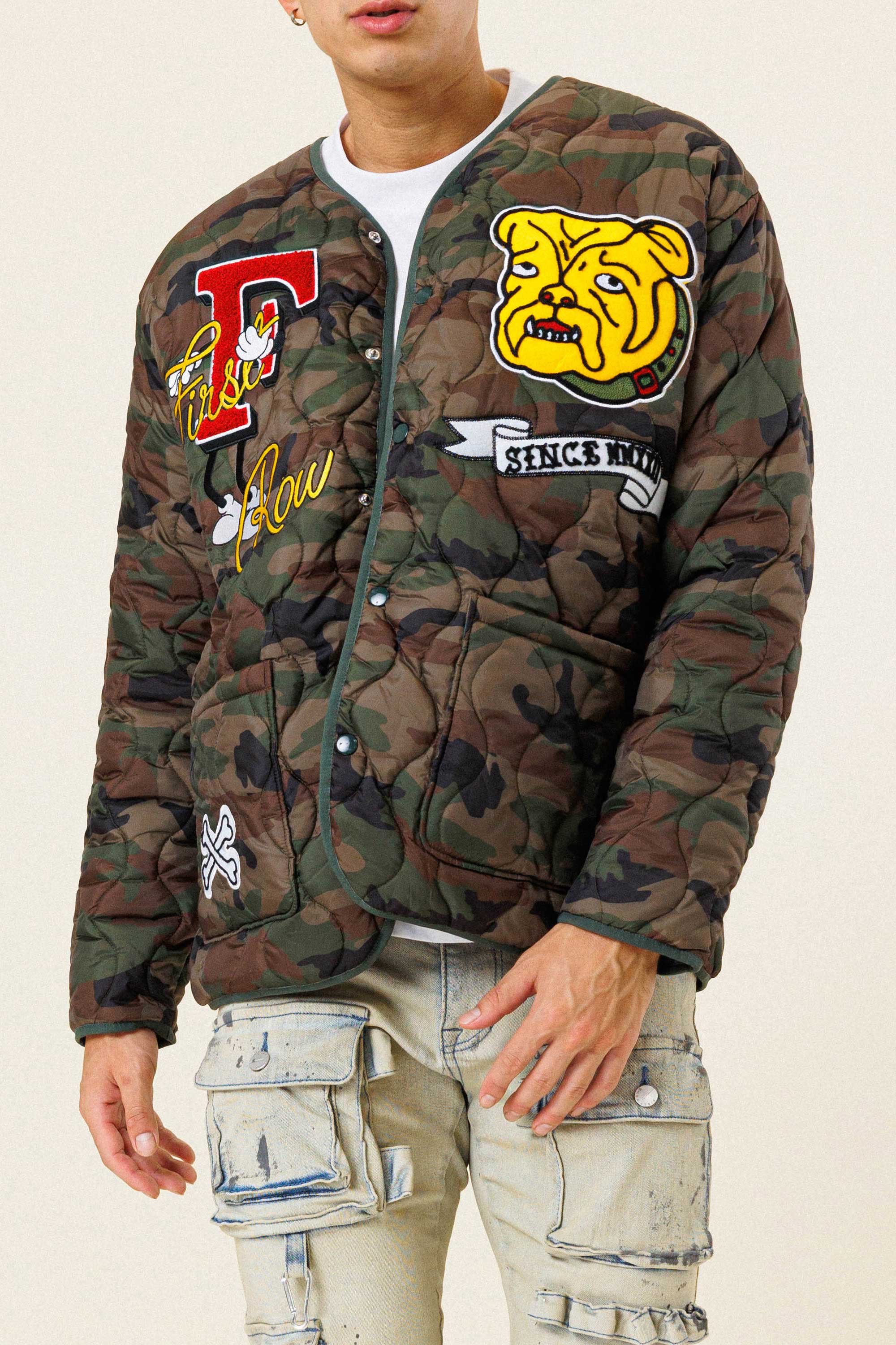 BULLDOG MASCOT  QUILTED LINER  JACKET