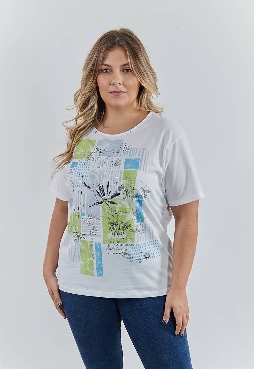 T-Shirt, Round Neck, Printed DESERTO - Bag A100.047