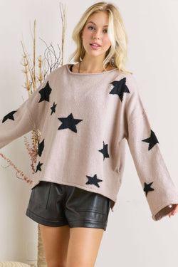 Image of CESW2562 - STAR OVERSIZE SWEATER