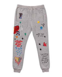 Image of ALL OVER EMBROIDERED JOGGER