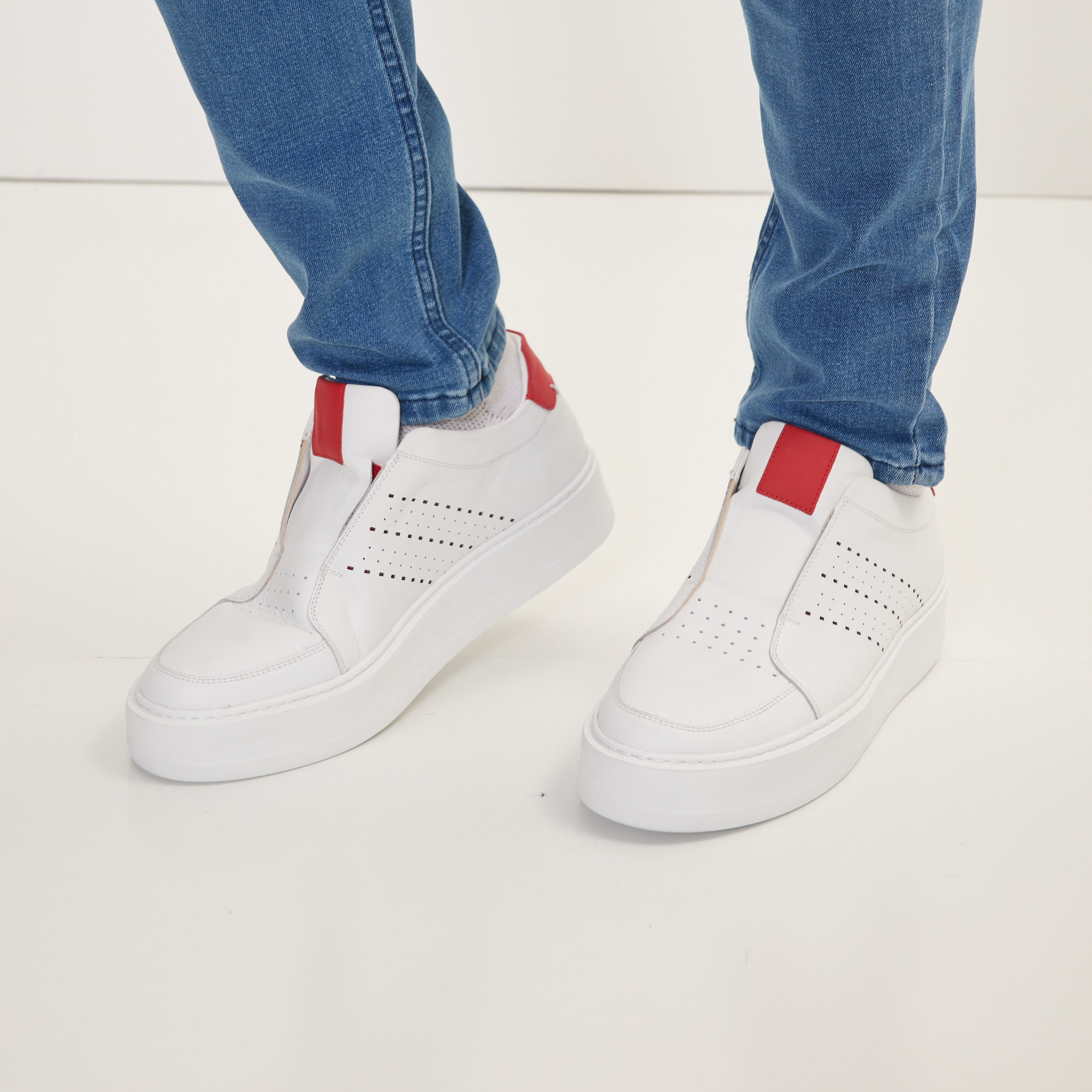 Blanco Casual Sneaker -  White Red