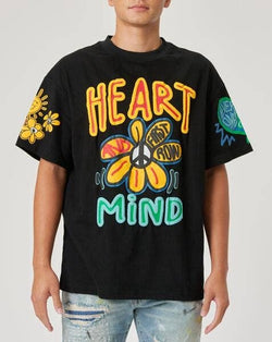 Image of Heart & mind extra puff printed tee