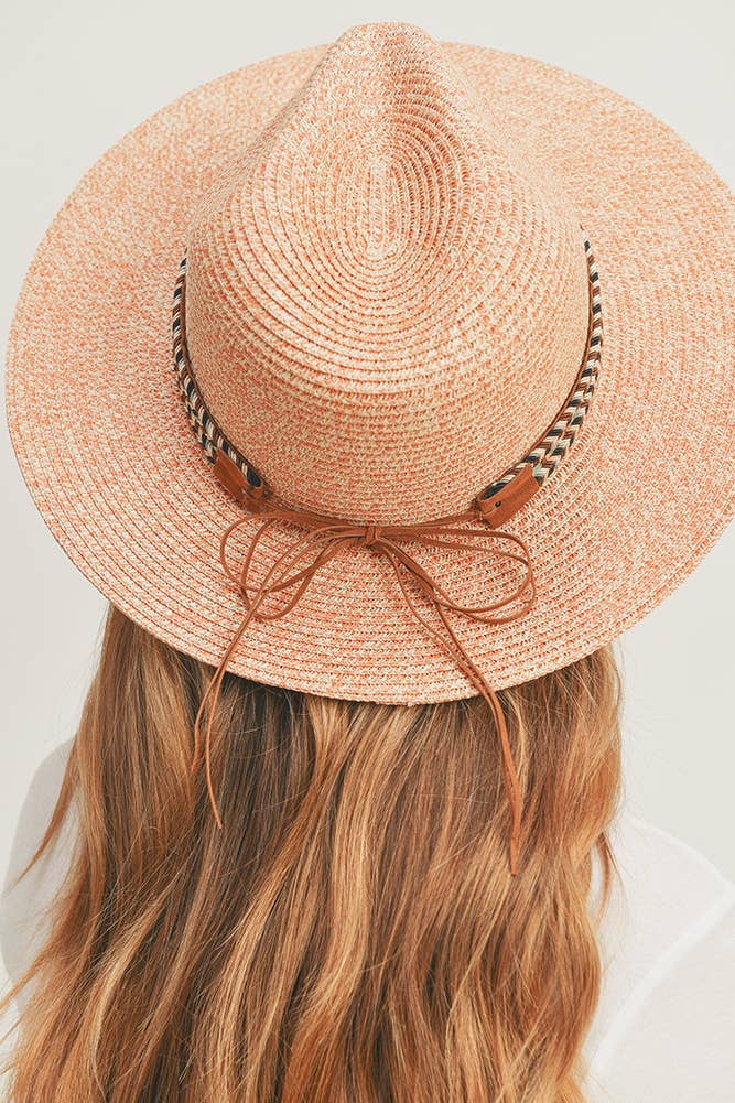 Multi Color Braided Band Panama Hat