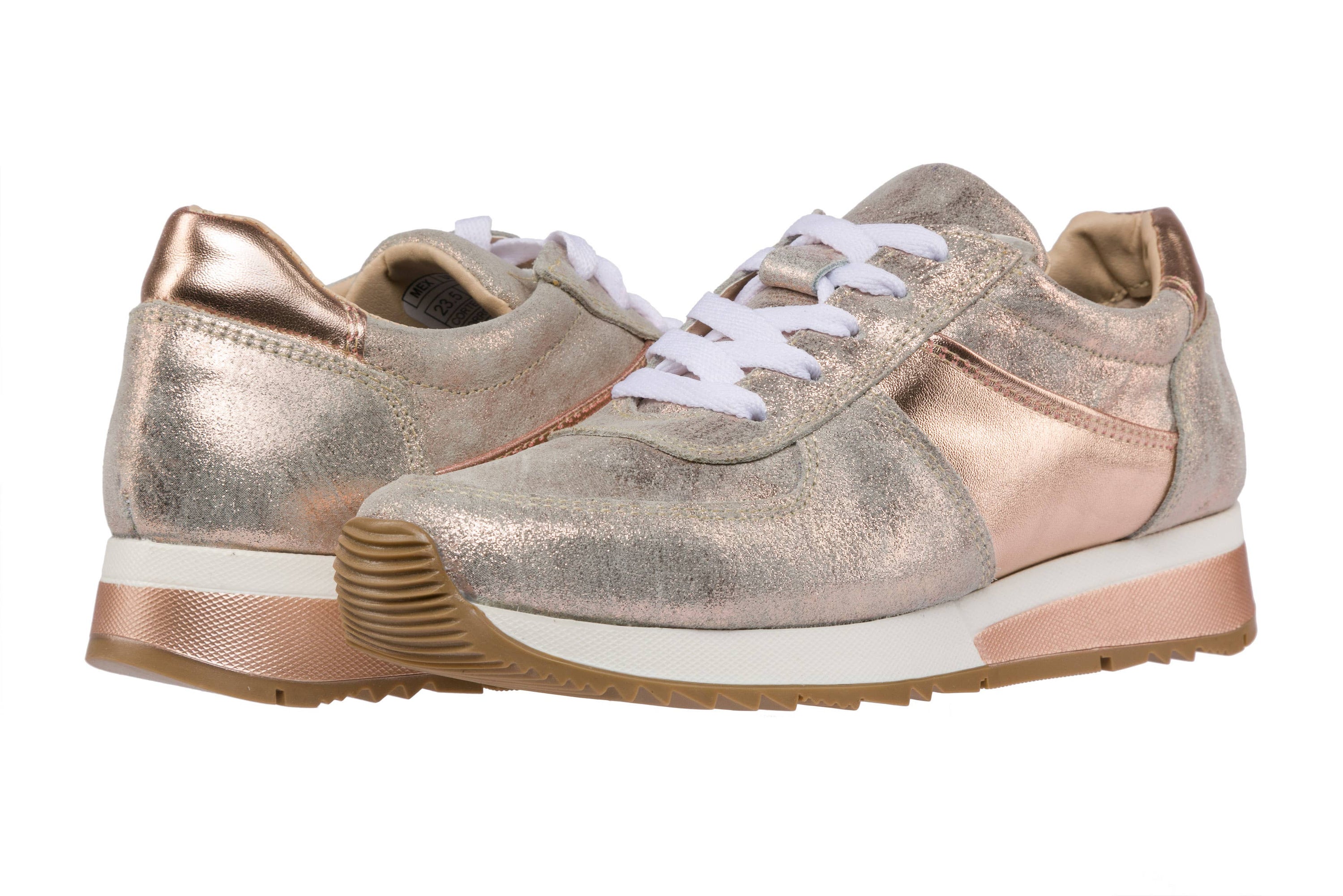 Holly Fashion Sneakers - Rose Gold White