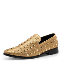 Image of Francisco All-over Pyramid Ornament Detail Dress Loafers