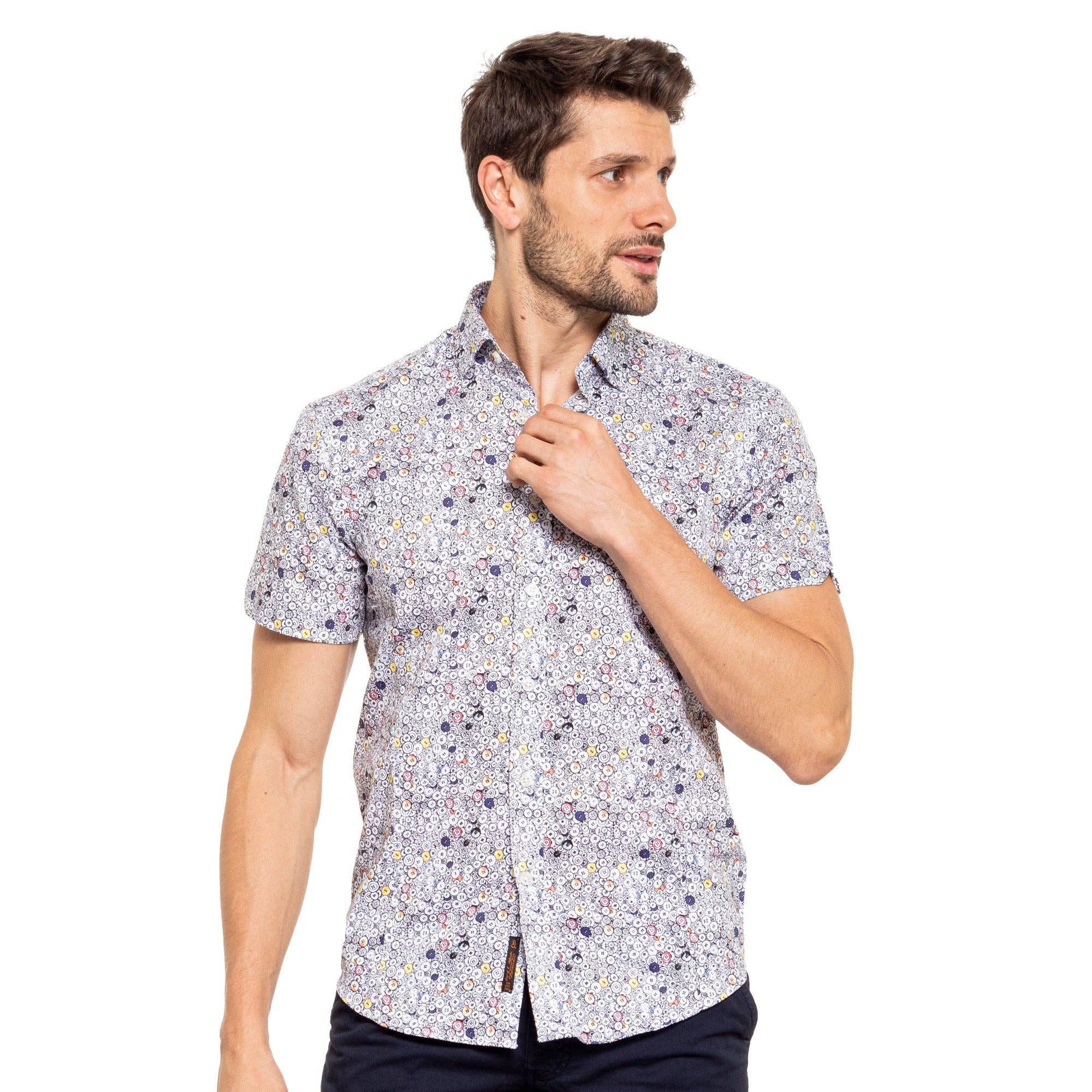 Buncha Buttons Short Sleeve Button Down Shirt