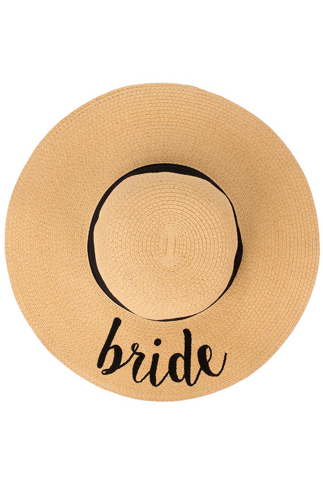 C.C Spring Summer Lettering Straw Brim Hat with Ribbon Band: Aloha Beaches