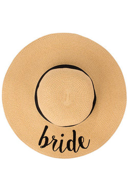 Image of C.C Spring Summer Lettering Straw Brim Hat with Ribbon Band: Aloha Beaches