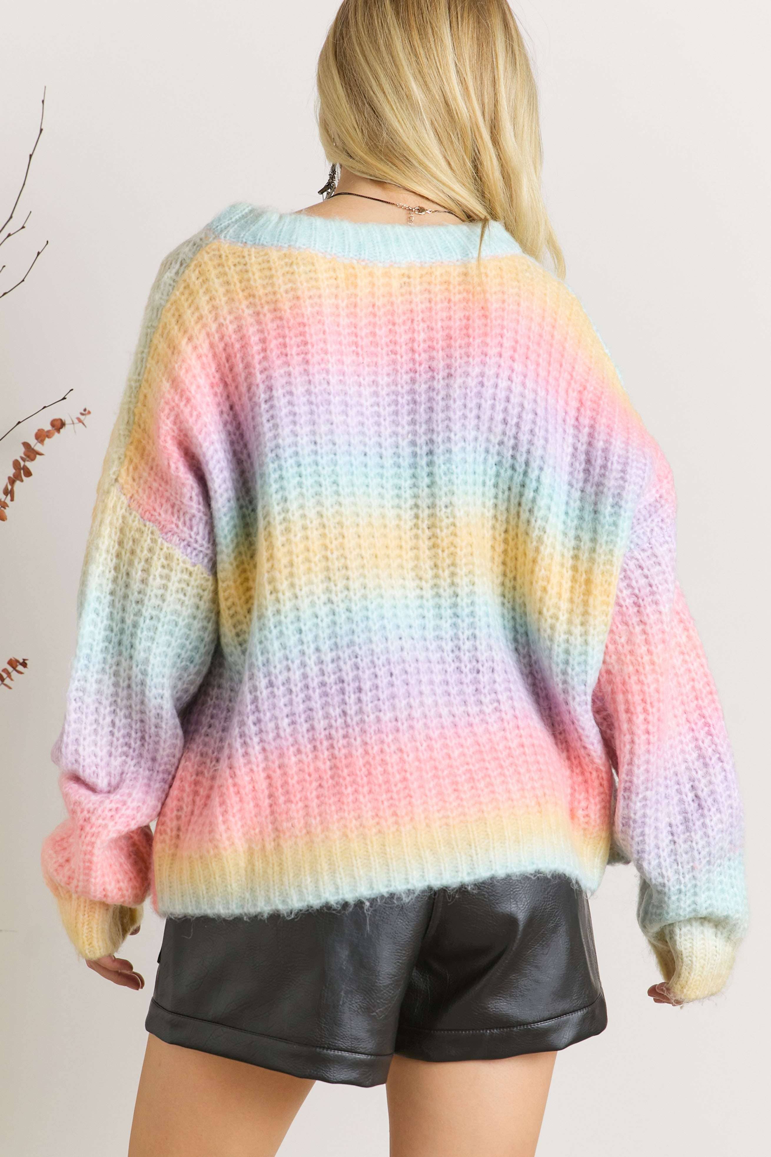 CESW2485 - MULTI STRIPE SWEATER