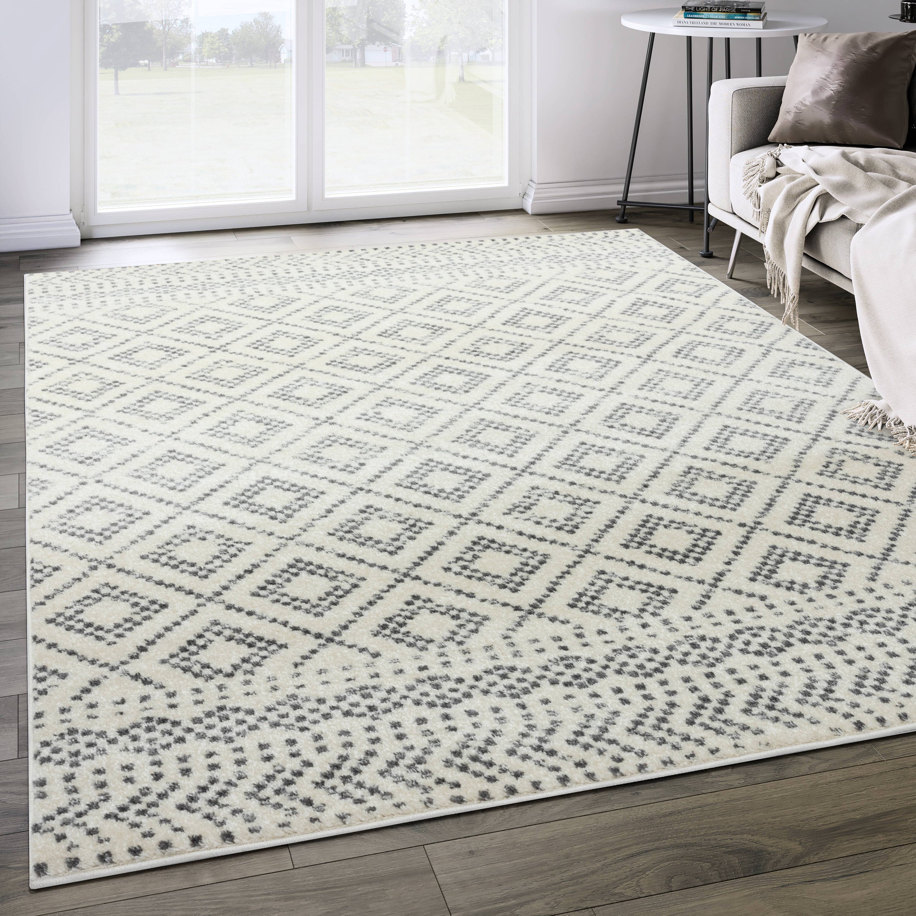 Abani Casa CAS140A - Moroccan Rustic Ivory Area Rug