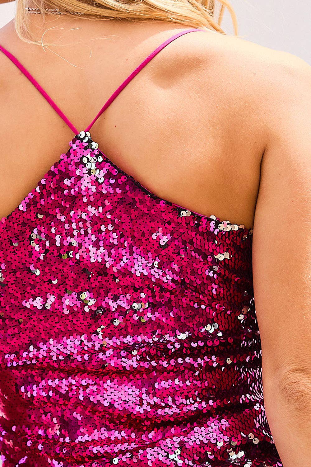 Round Neck Sequin Cami Top