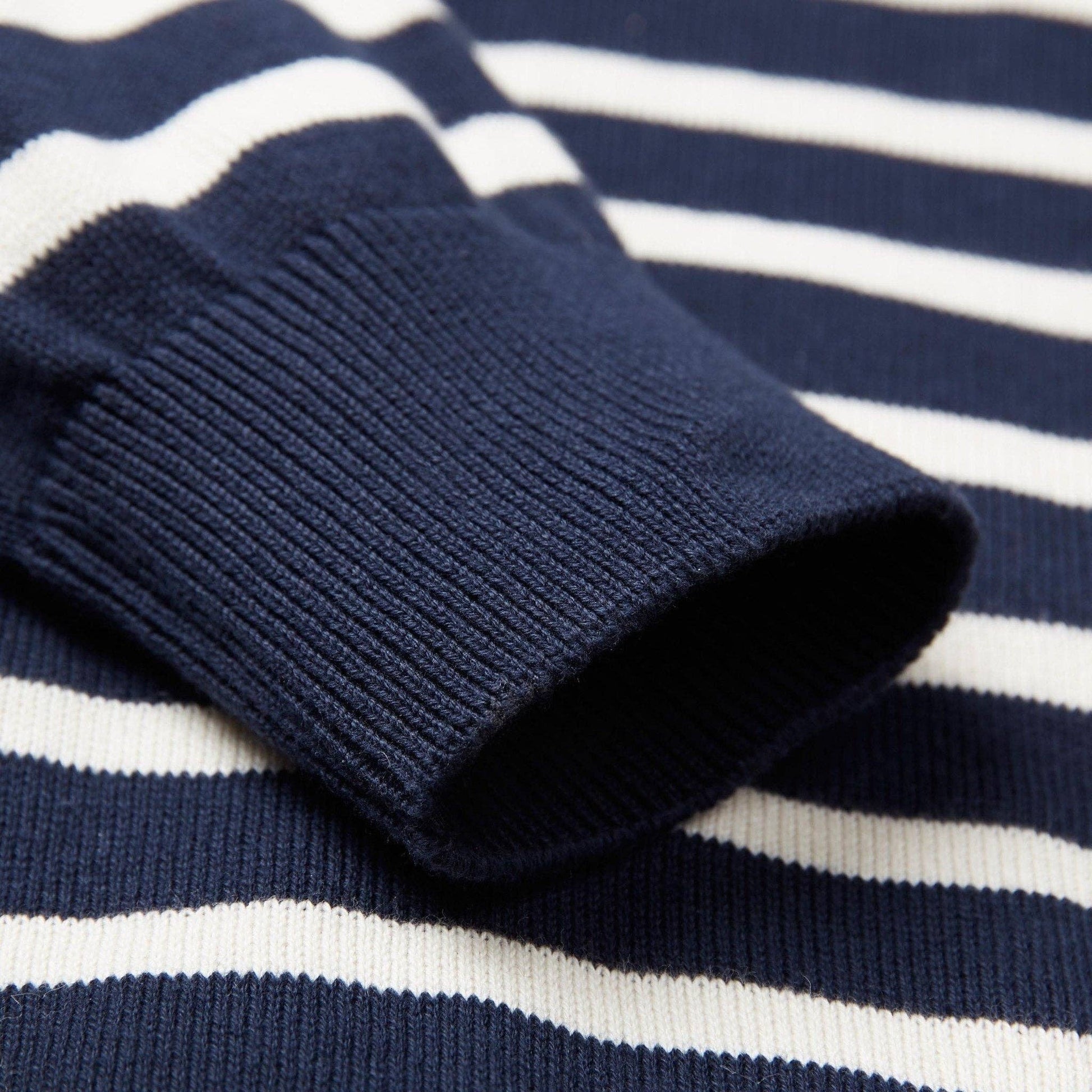 Mens 100% Cotton Striped Breton Sweater