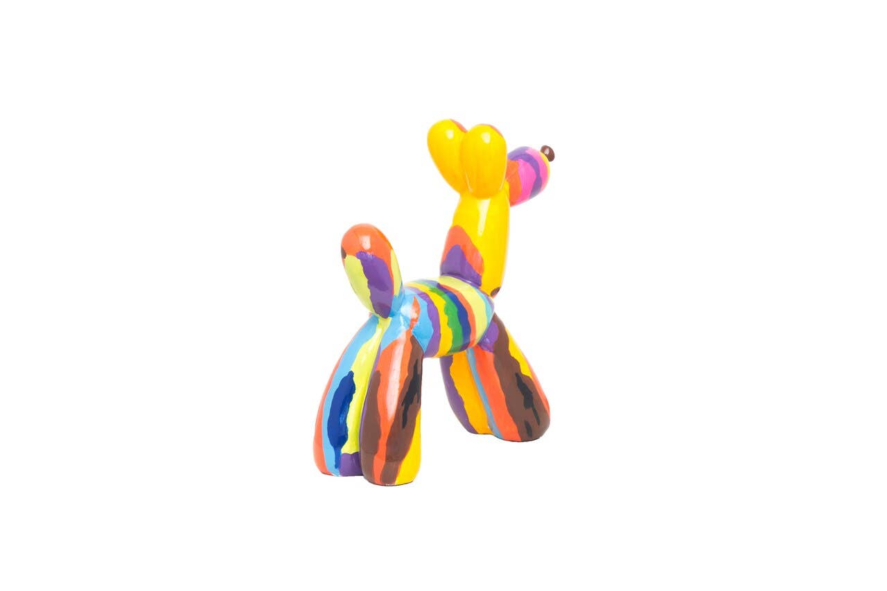 Hand Painted Graffiti Resin Dog Sculpture - 12