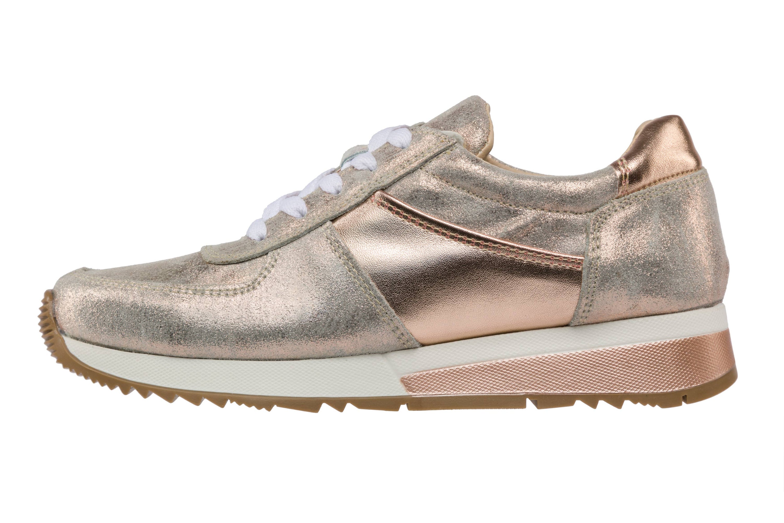 Holly Fashion Sneakers - Rose Gold White