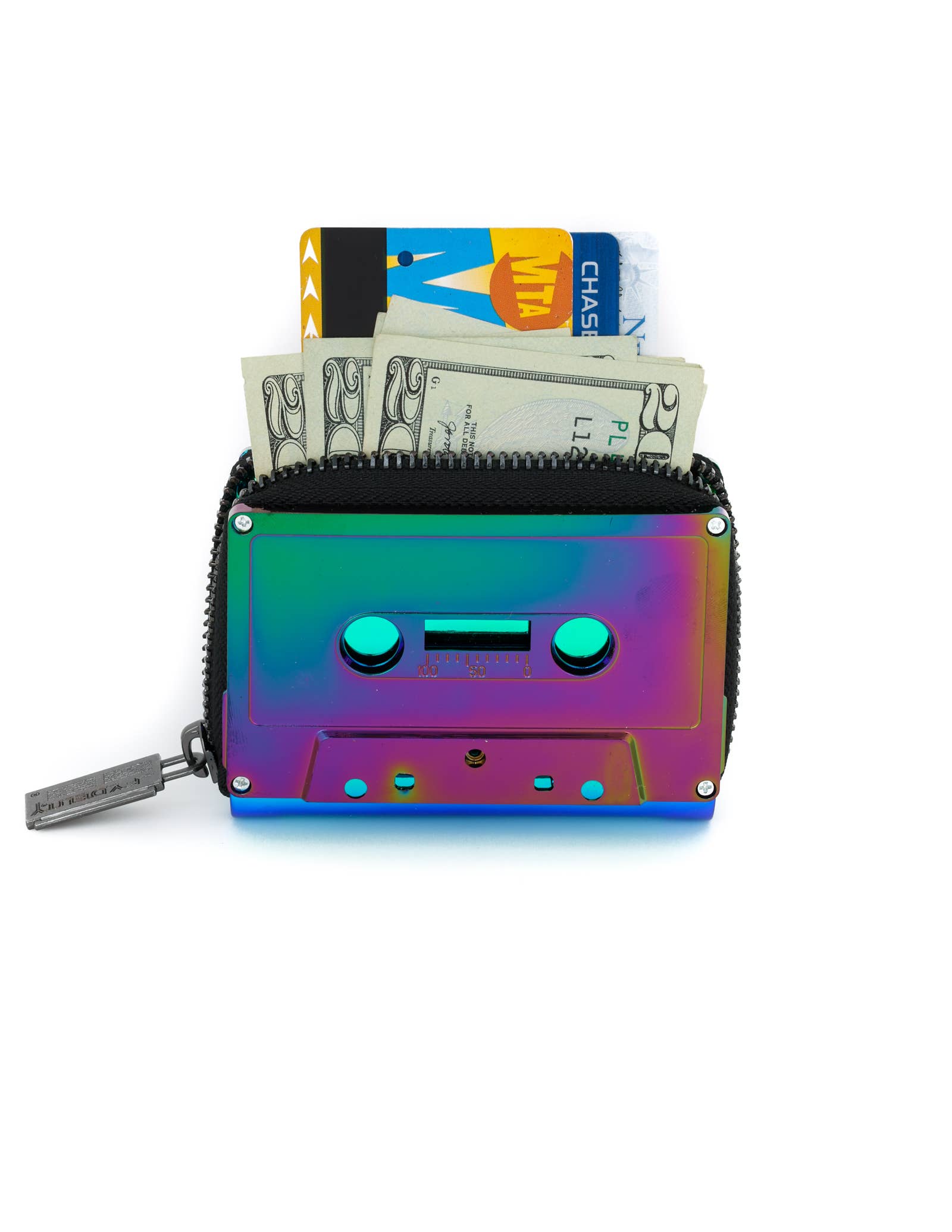 Cassette Tape Wallet in Electro Black