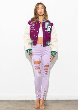 Image of EASY LIVIN TIGER  VARSITY JACKET