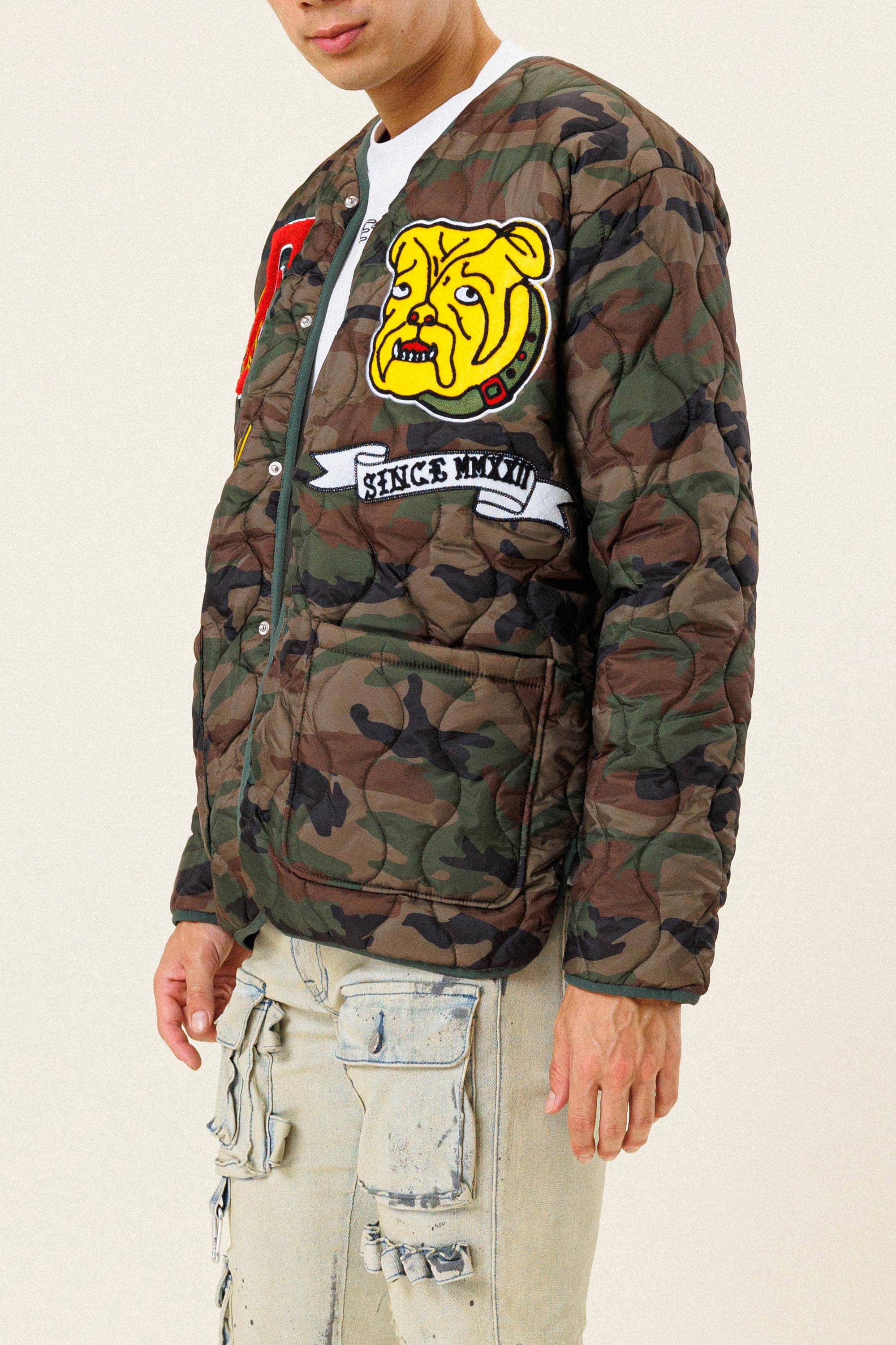 BULLDOG MASCOT  QUILTED LINER  JACKET