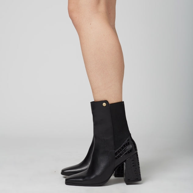 Florence booties - Black leather