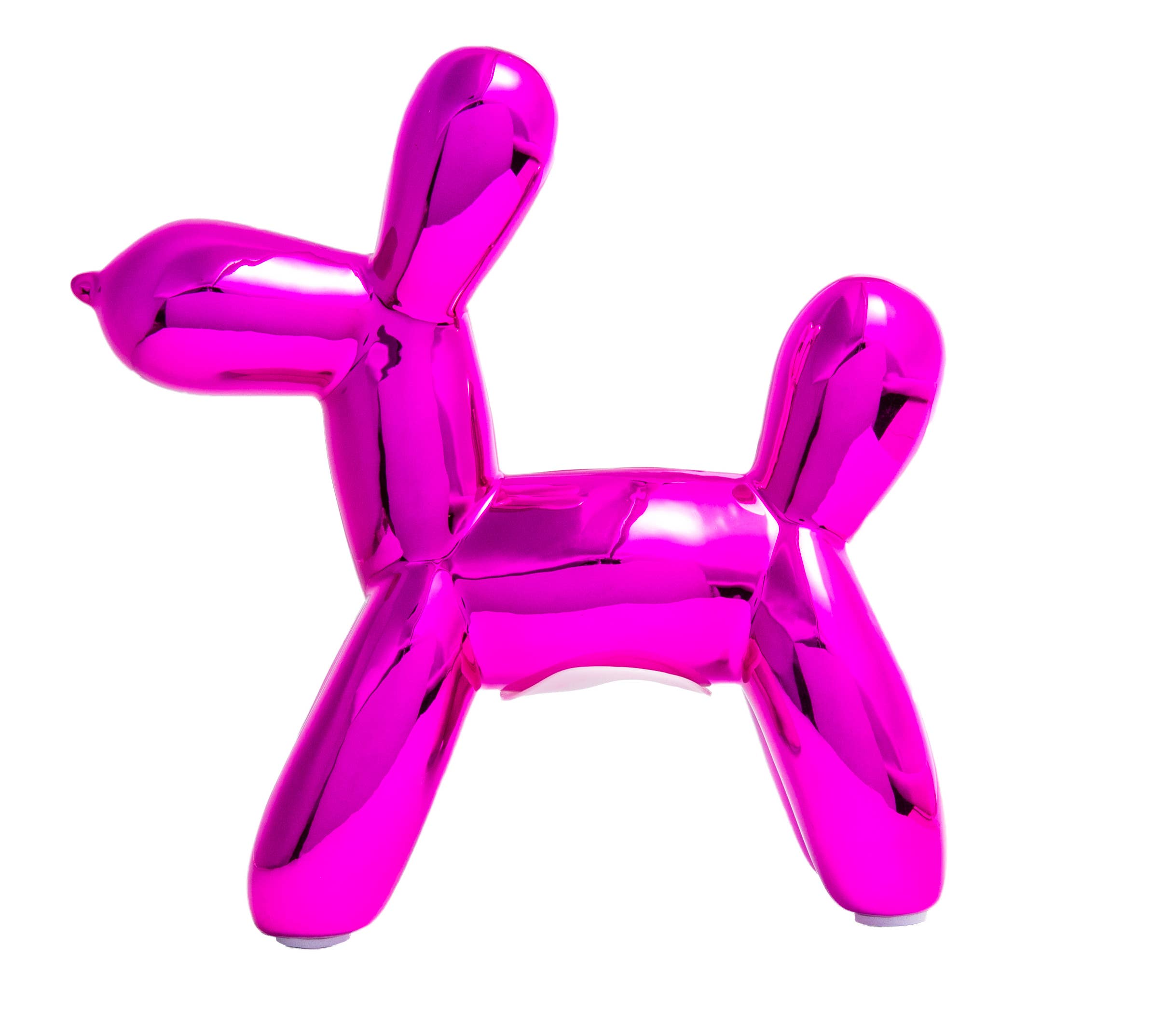 Hot Pink Mini Ceramic Dog Piggy Bank - 7.5" tall