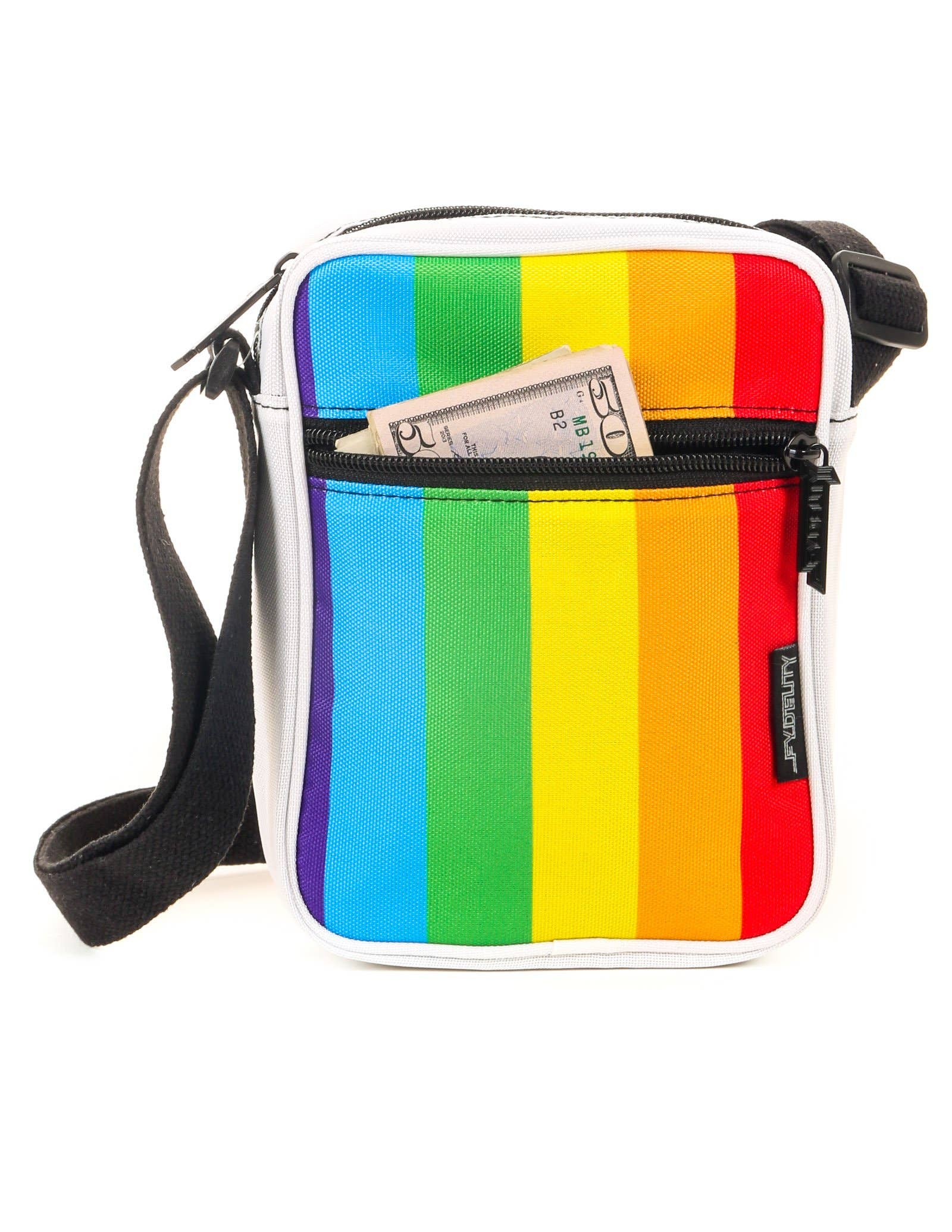 88557: Sidekick Sling Bag | Recycled RPET | Rainbow Stripe