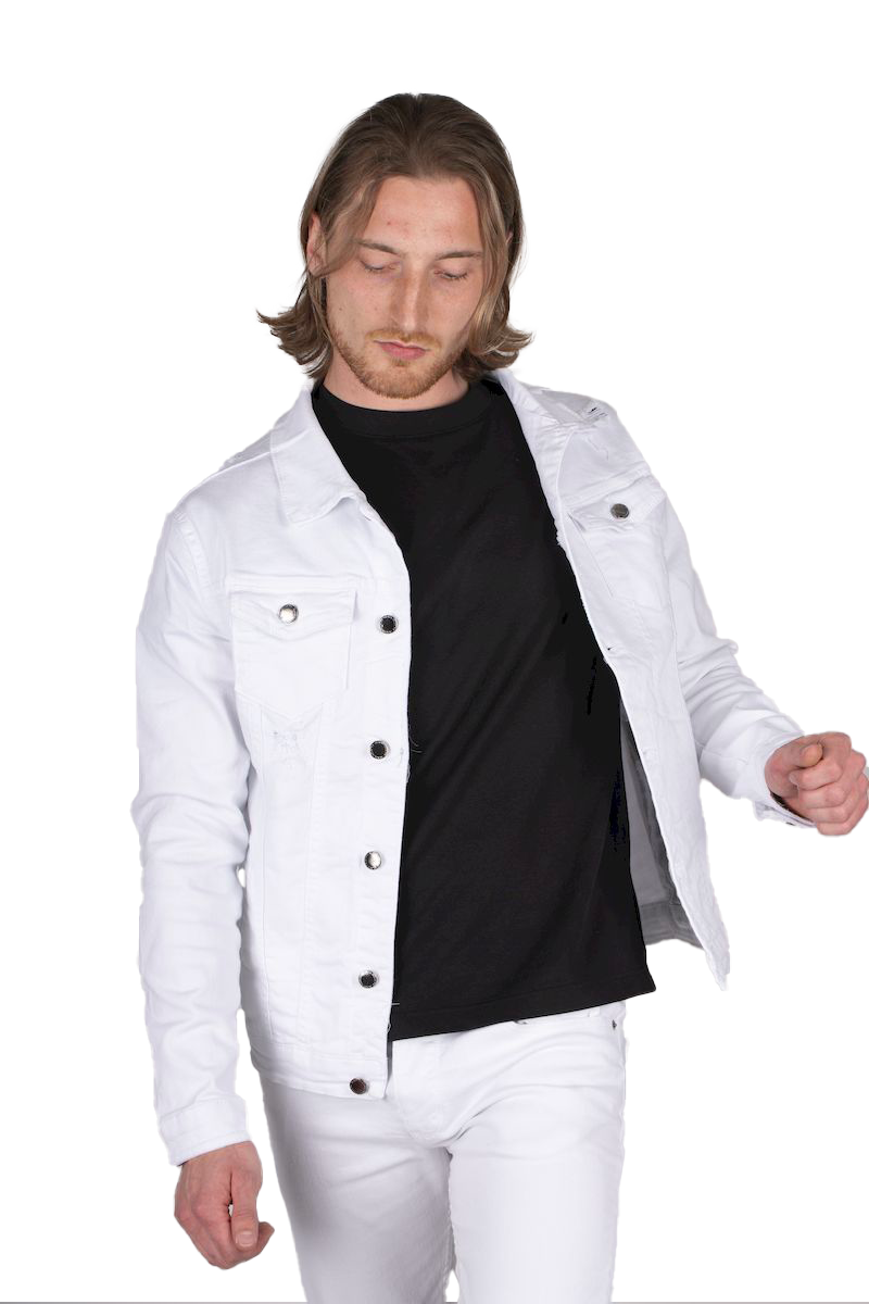 Veste en jeans Blanc Black Industry 2316