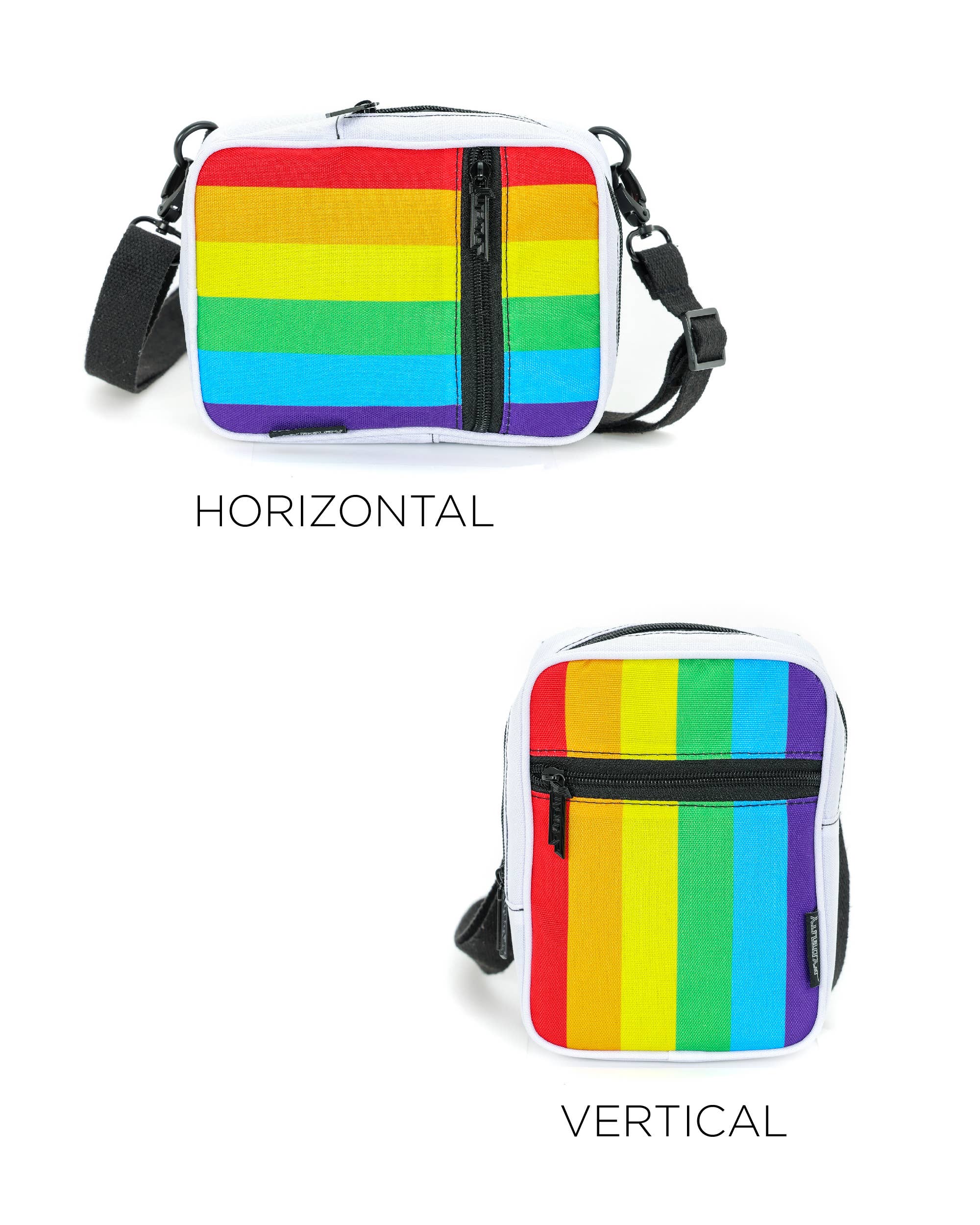 88557: Sidekick Sling Bag | Recycled RPET | Rainbow Stripe