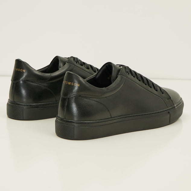 Ron Tomson - N° D2107 Genuine Leather Court Sneakers  - BLACK