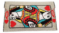A NEW ARRIVAL BEADED CLUTCH QUEEN OF HEART