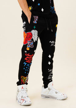 Image of ALL OVER EMBROIDERED JOGGER