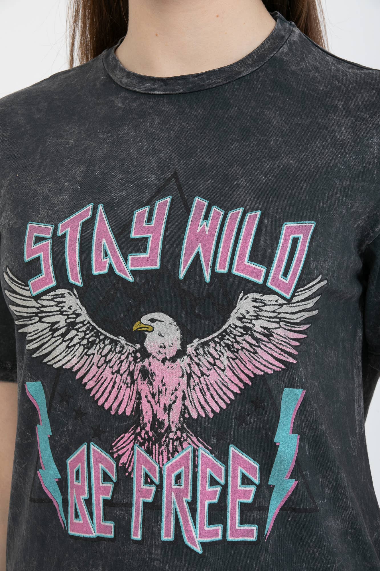 “Stay wild be free” eagle t-shirt - MAY