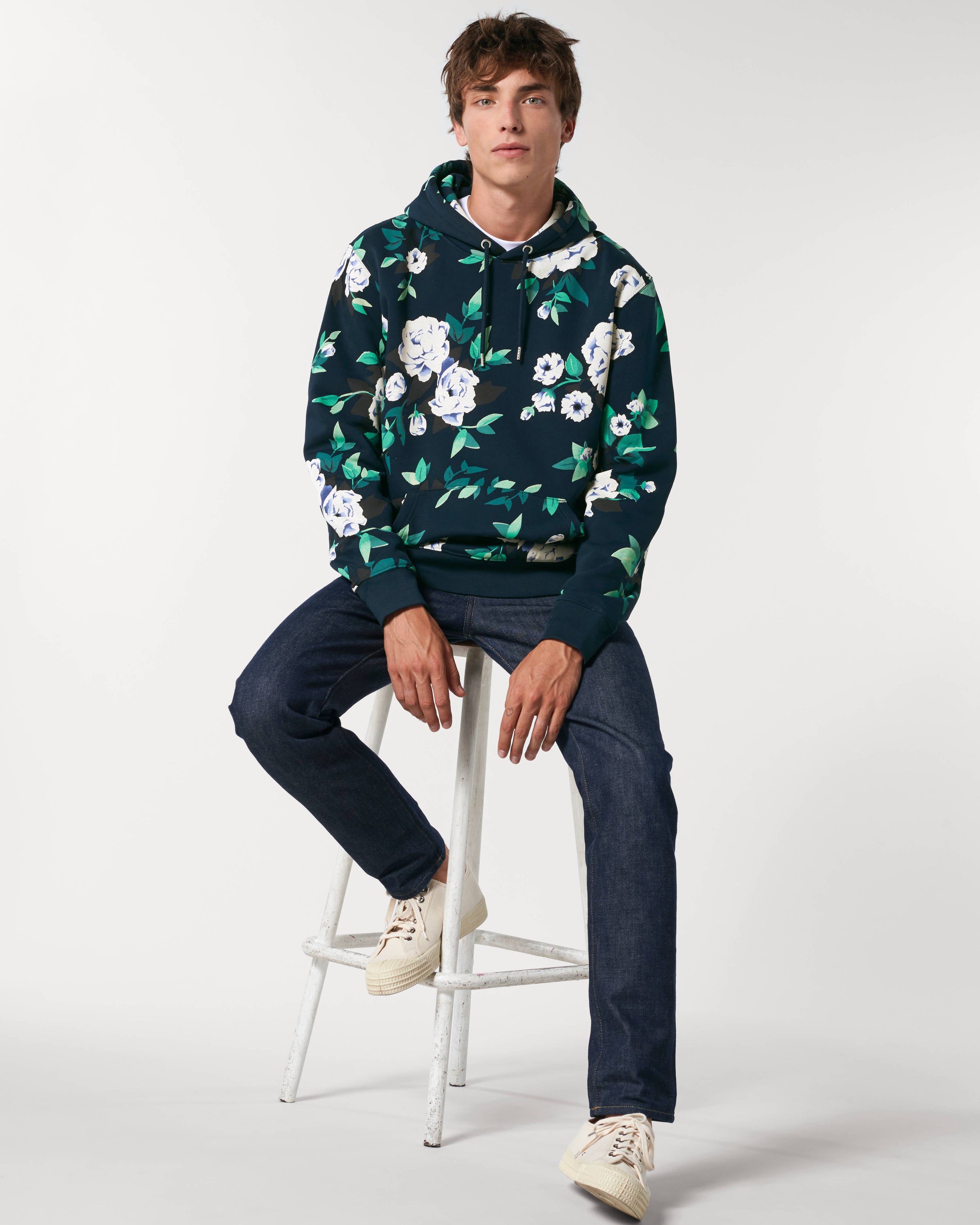 LE SWEATSHIRT À CAPUCHE UNISEXE TIE AND DYE - Floral