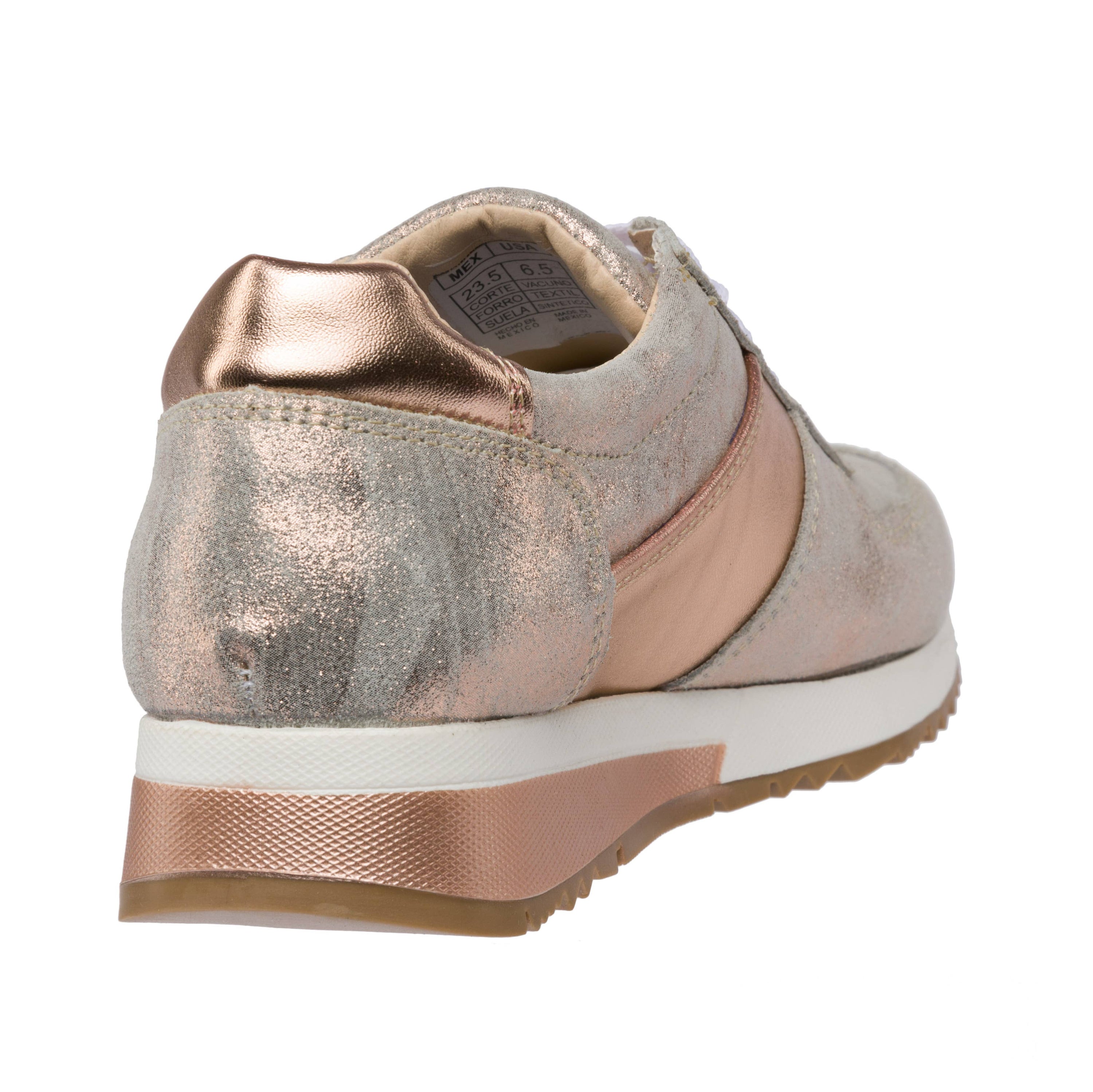 Holly Fashion Sneakers - Rose Gold White