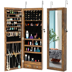 Image of Jewelry Storage Mirror Cabinet With LED Lights