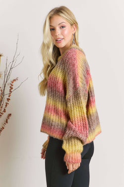 Image of CESW2485 - MULTI STRIPE SWEATER