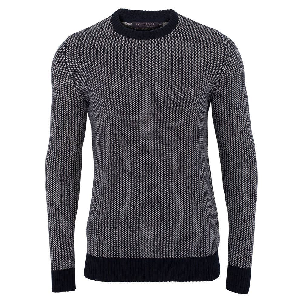 Mens 100% Cotton Fisherman Tuck Stitch Jumper