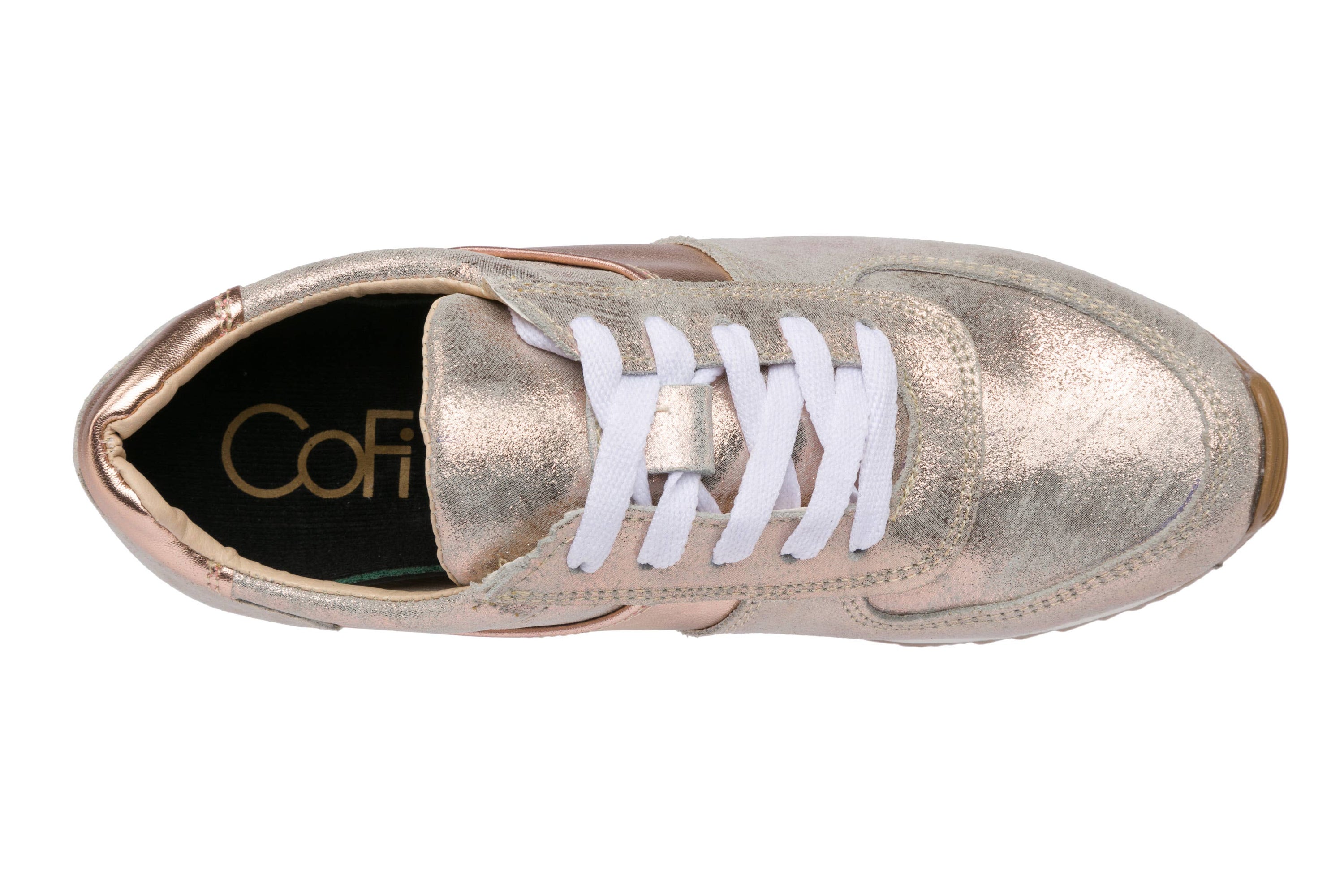 Holly Fashion Sneakers - Rose Gold White