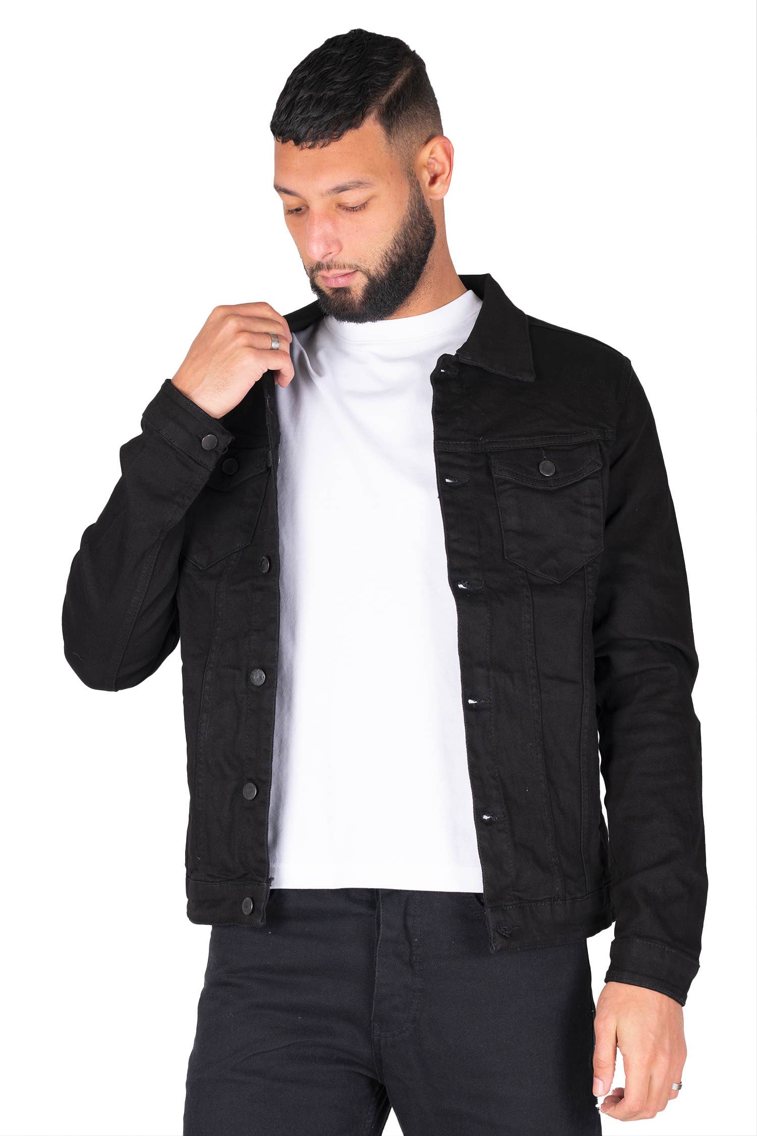 Veste en Jeans Noir Black Industry 5916S