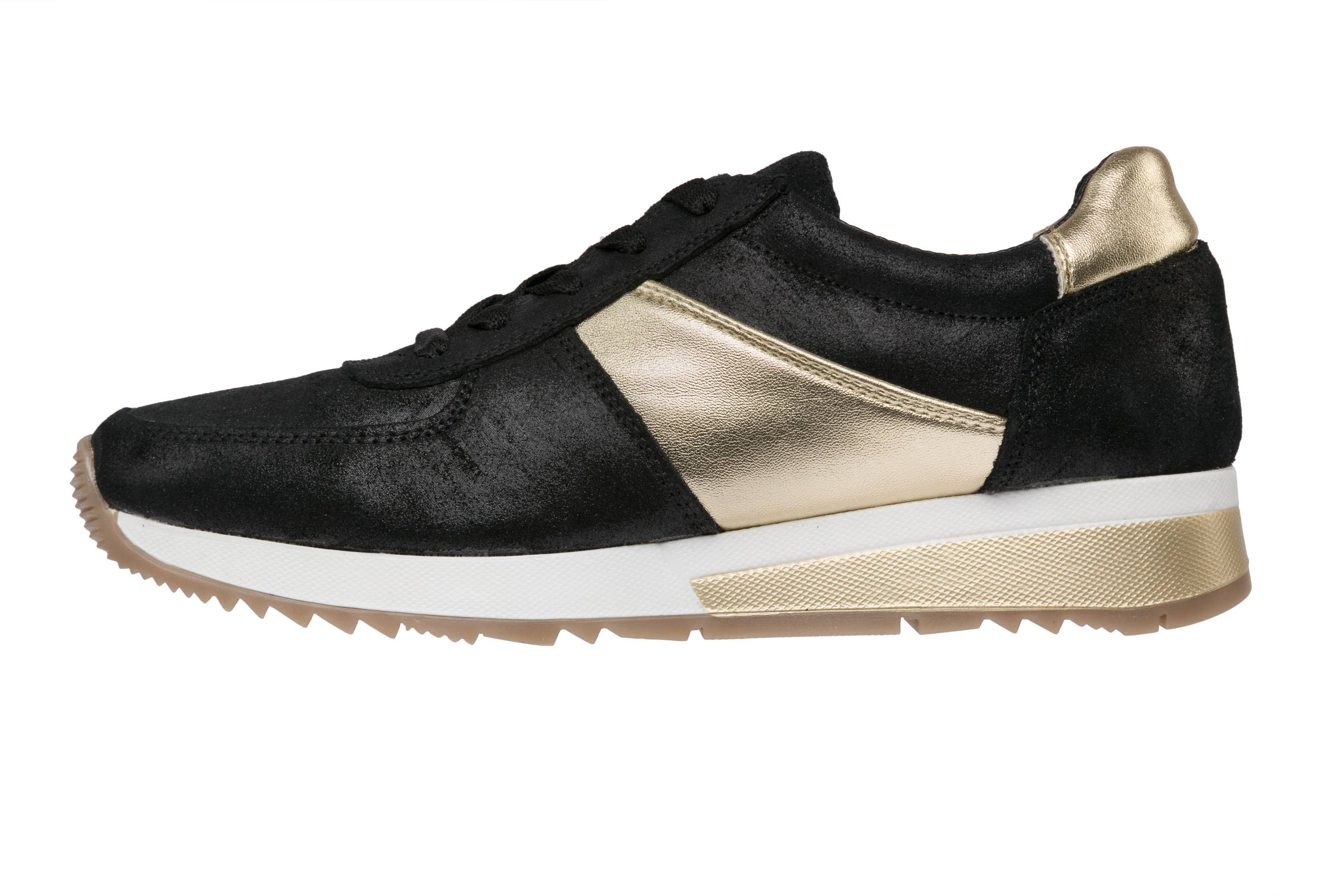 Holly Fashion Sneakers - Black with Gold