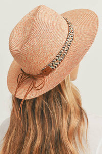 Multi Color Braided Band Panama Hat