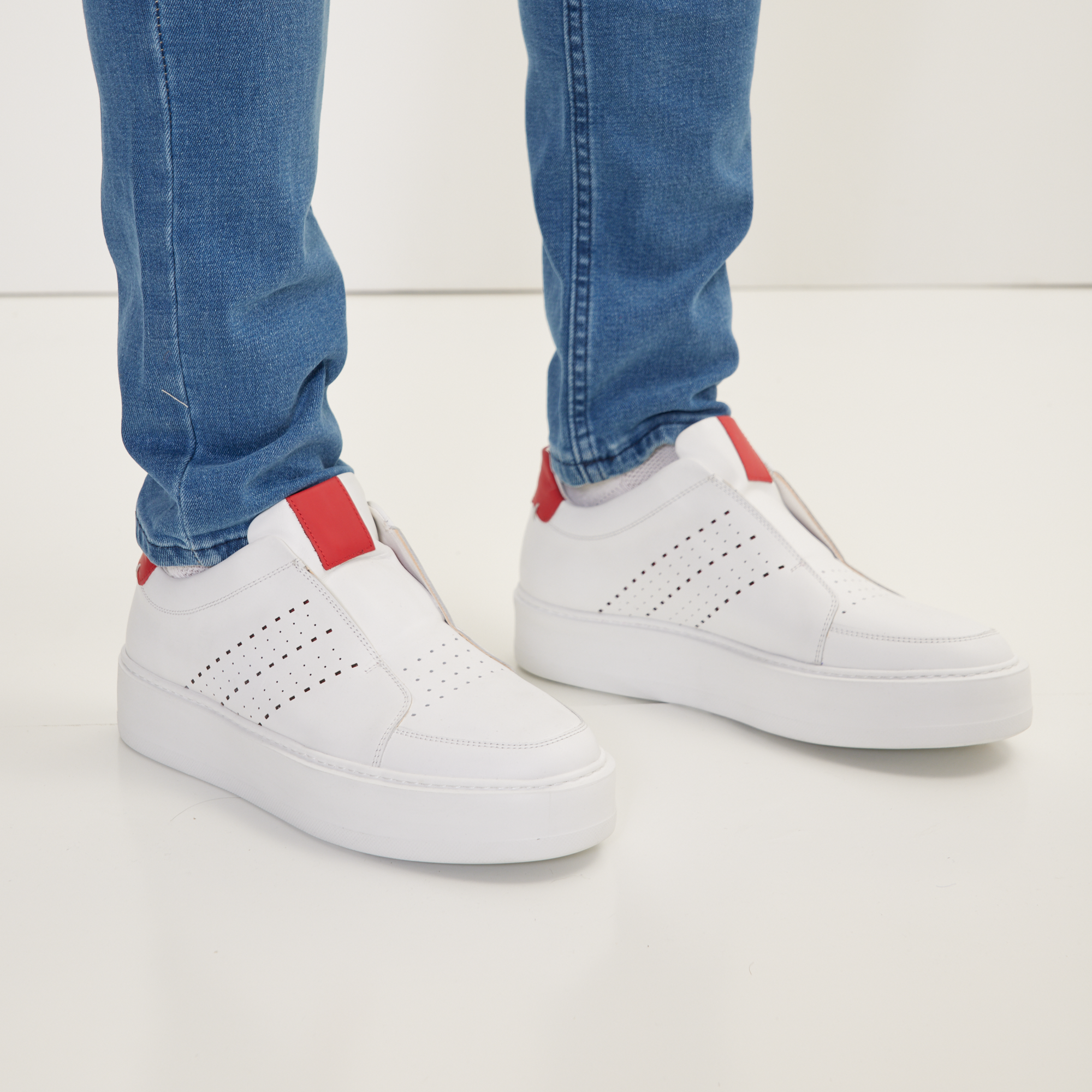 Blanco Casual Sneaker -  White Red